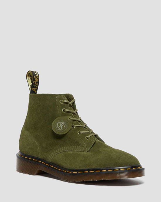 Dr Martens 101 Suede Men's Ankle Boots Green Desert Oasis Suede | VIBFHO638