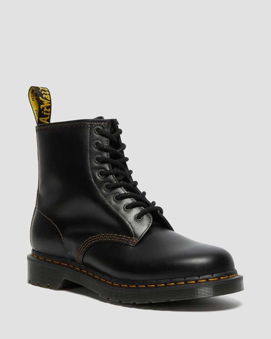 Dr Martens 1460 Abruzzo Leather Men's Ankle Boots Black Brown | JALTDQ732