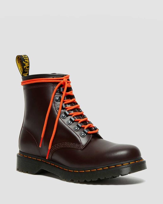 Dr Martens 1460 Ben Smooth Leather Men's Ankle Boots Red Smooth Leather | BISNLU304