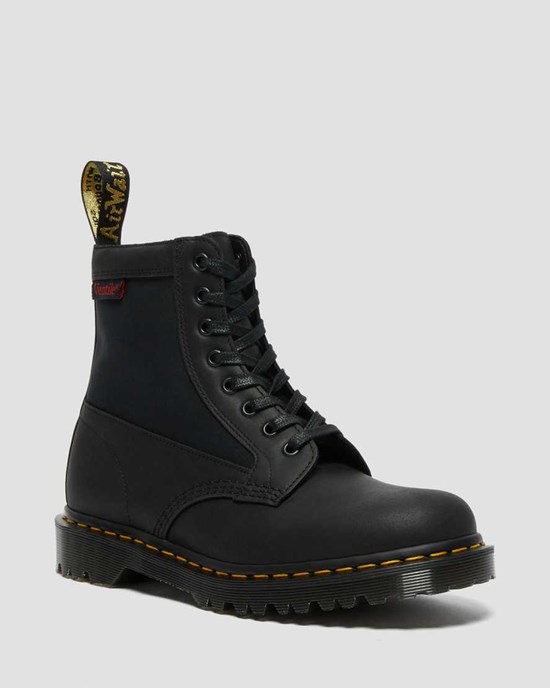 Dr Martens 1460 Panel Made in England Leather Men's Ankle Boots Black Dockyard | IRPDZB498