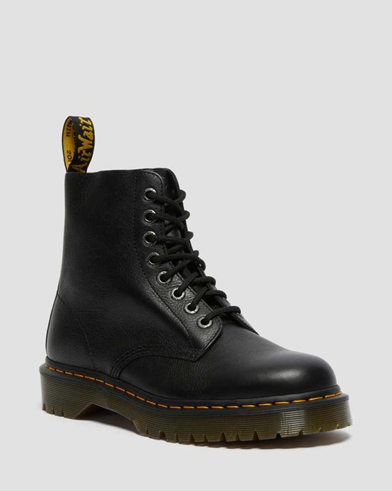 Dr Martens 1460 Pascal Bex Pisa Leather Men's Lace Up Boots Black Pisa | MBUANV523