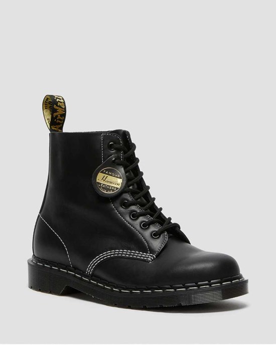 Dr Martens 1460 Pascal Made in England Cavalier Leather Men's Ankle Boots Black Cavalier | FBDUXW687