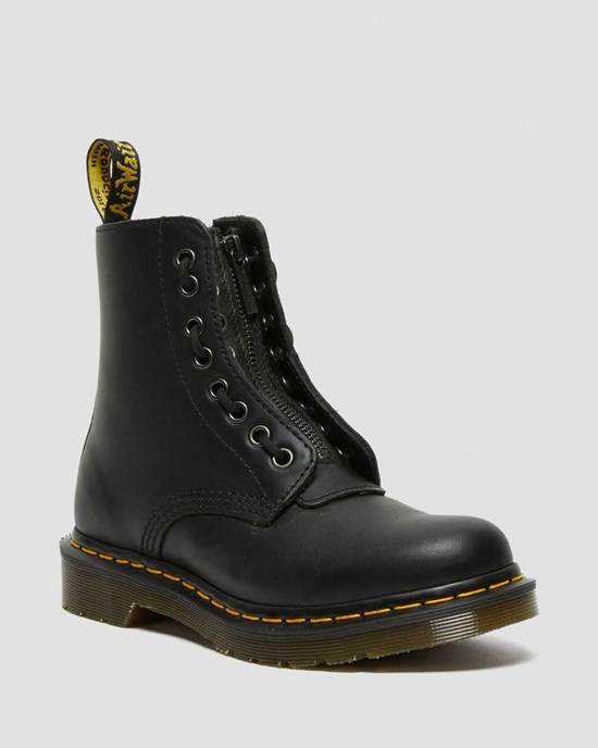 Dr Martens 1460 Pascal Nappa Women's Lace Up Boots Black Nappa | IOBYQR947