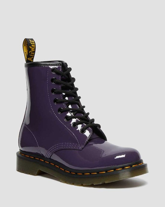 Dr Martens 1460 Patent Leather Women's Ankle Boots Blackcurrant Patent Lamper | HMJIZD056