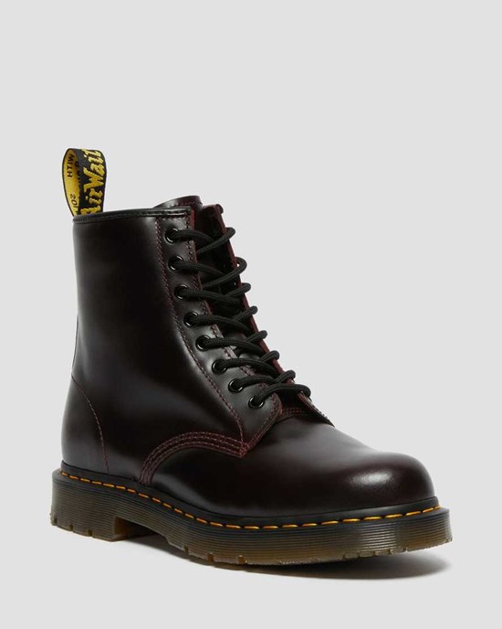 Dr Martens 1460 Slip Resistant Atlas Leather Men's Lace Up Boots Oxblood Atlas | WHNJMD741