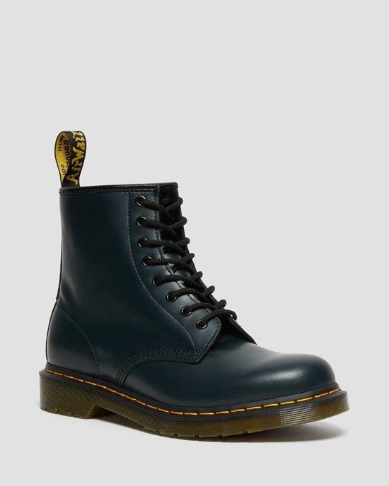 Dr Martens 1460 Smooth Leather Men's Lace Up Boots Navy Smooth Leather | EIHWGZ851