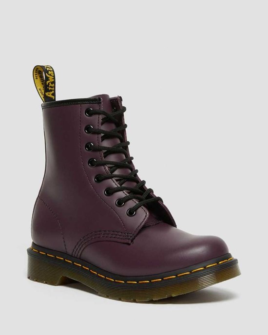 Dr Martens 1460 Smooth Leather Women's Lace Up Boots Purple Smooth Leather | DBXSQG340