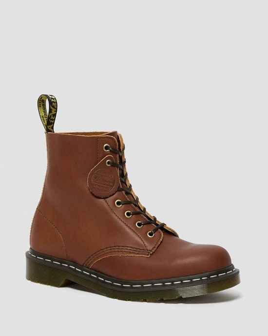 Dr Martens 1460 Veg Tan Leather Men's Ankle Boots Tan Essex Veg Tan | PCEJVD207