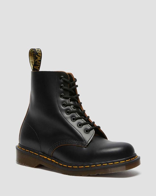 Dr Martens 1460 Vintage Made in England Women's Ankle Boots Black Quilon | GOWAYH820