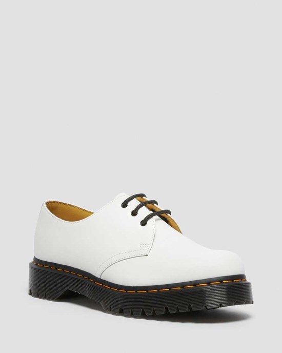 Dr Martens 1461 Bex Smooth Leather Men's Oxford Shoes White Smooth Leather | STAGVD273