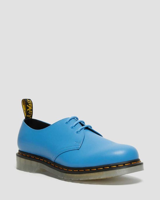 Dr Martens 1461 Iced Smooth Leather Women's Oxford Shoes Blue Smooth Leather | OYGZFP513