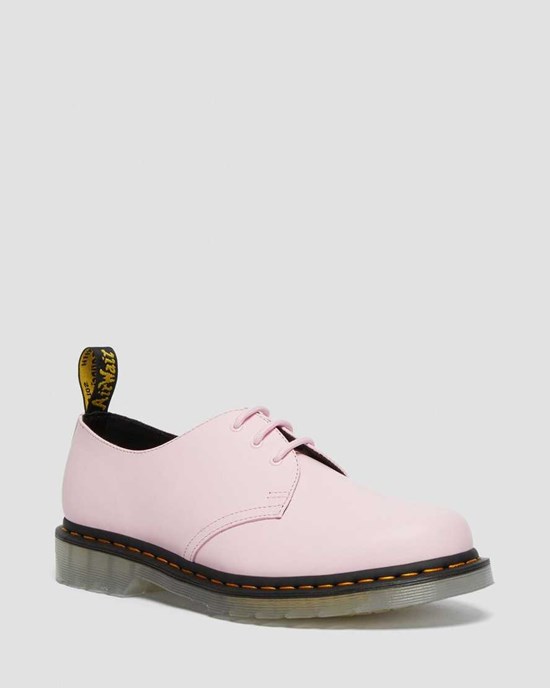 Dr Martens 1461 Iced Smooth Leather Women's Oxford Shoes Pale Pink Smooth Leather | VIDSZY138