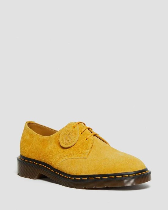 Dr Martens 1461 Made In England Suede Men's Oxford Shoes Yellow Desert Oasis Suede | SDBZKA237