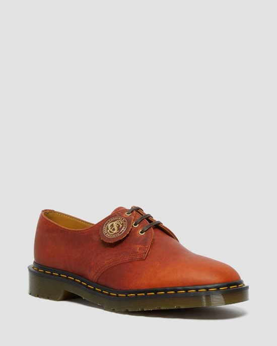 Dr Martens 1461 Made in England Classic Oil Leather Women's Oxford Shoes Brown Classic Oiled Shoulder | PDISRT497