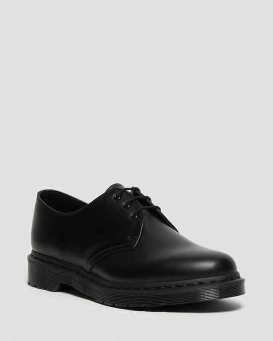 Dr Martens 1461 Mono Smooth Leather Women's Oxford Shoes Black Smooth Leather | DJPXNH125