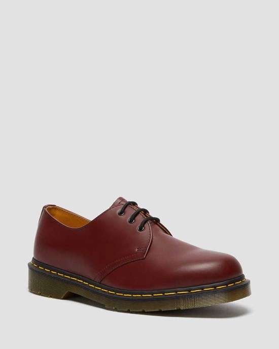 Dr Martens 1461 Smooth Leather Men's Oxford Shoes Cherry Red Smooth Leather | BJMGPX801