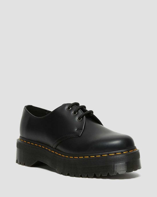 Dr Martens 1461 Smooth Leather Men's Oxford Shoes Black Polished Smooth | NRAZSO724