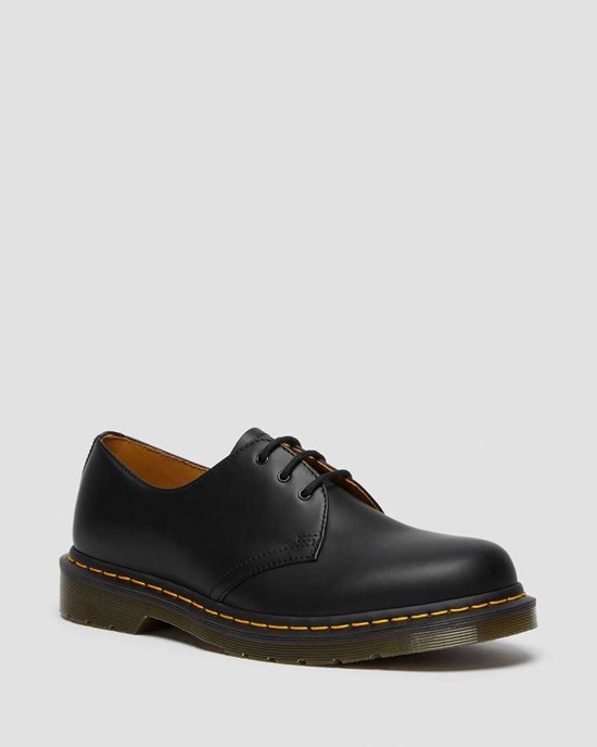 Dr Martens 1461 Smooth Leather Men's Oxford Shoes Black Smooth Leather | XWCKAR935