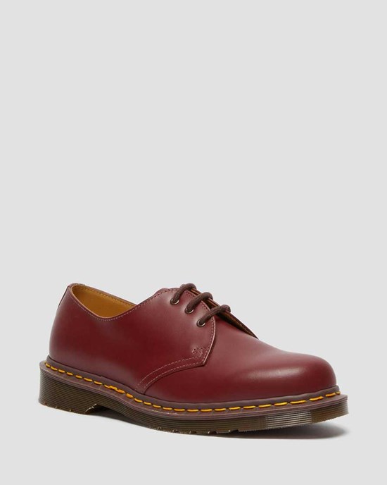 Dr Martens 1461 Vintage Made in England Women's Oxford Shoes Red Quilon | ZPJGXB764