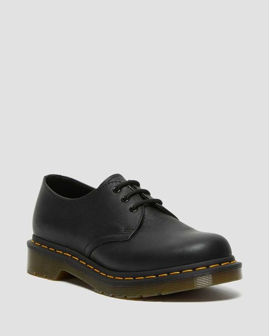 Dr Martens 1461 Virginia Leather Women's Oxford Shoes Black Virginia | GQWFXD793