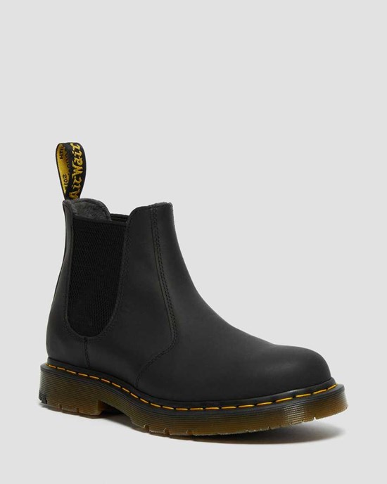 Dr Martens 2976 DM's Wintergrip Men's Chelsea Boots Black Snowplow | ANOYHJ619