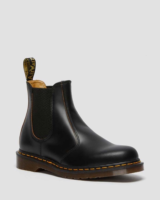 Dr Martens 2976 Vintage Made In England Men's Ankle Boots Black Quilon | LQIPCN894