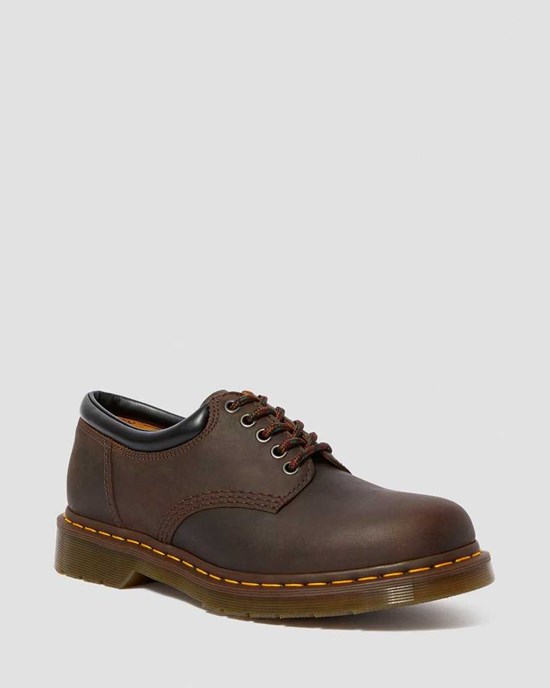 Dr Martens 8053 Crazy Horse Leather Men's Oxford Shoes Brown Crazy Horse Leather | DSRFGI693