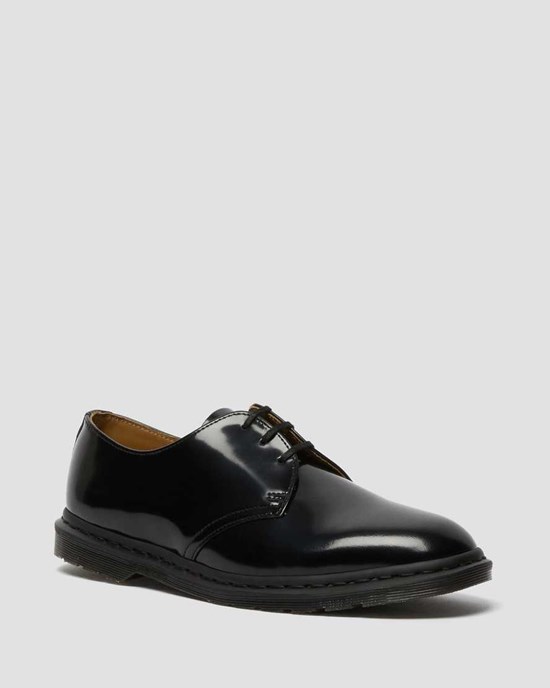 Dr Martens Archie II Smooth Leather Men's Oxford Shoes Black Polished Smooth | FSEGHW864