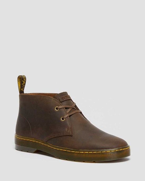 Dr Martens Cabrillo Crazy Horse Leather Desert Men's Lace Up Boots Brown Crazy Horse Leather | QWNIJC582