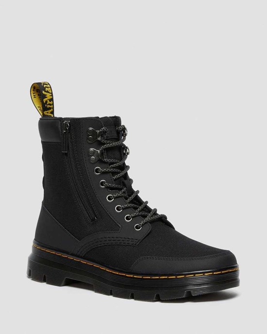 Dr Martens Combs Zip Men's Ankle Boots Black | NDBXRF653