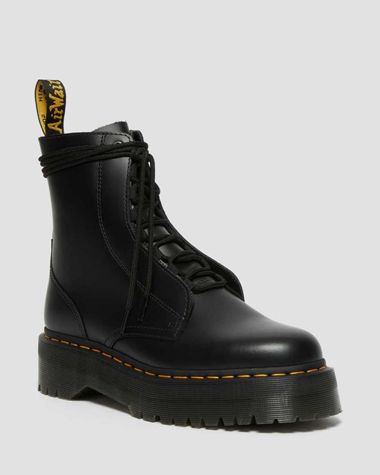 Dr Martens Jarrick Smooth Leather Men's Lace Up Boots Black Smooth Leather | KHOPBW462