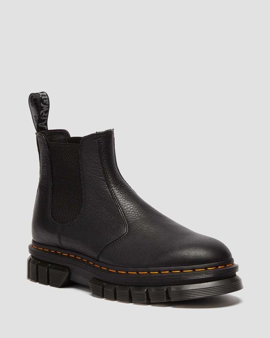 Dr Martens Rikard Lunar Leather Men's Ankle Boots Black | FNEGAX452