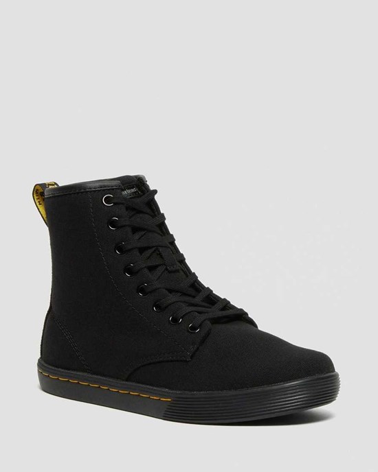 Dr Martens Sheridan Canvas Women's Ankle Boots Black Canvas | EPTJBK286