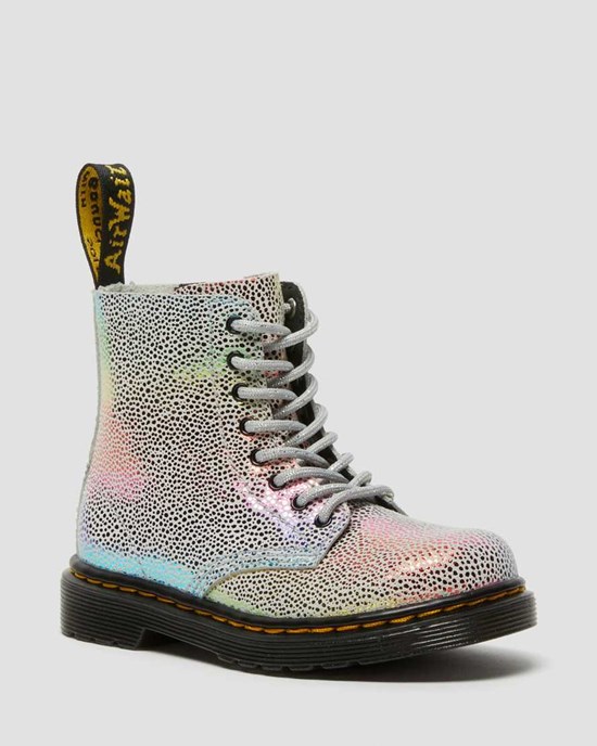 Dr Martens Toddler 1460 Pascal Iridescent Kids' Lace Up Boots Multi Kidray | YDTRMC524