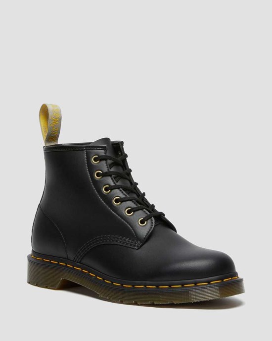 Dr Martens Vegan 101 Felix Men's Lace Up Boots Black Felix Rub Off | AVWICR196