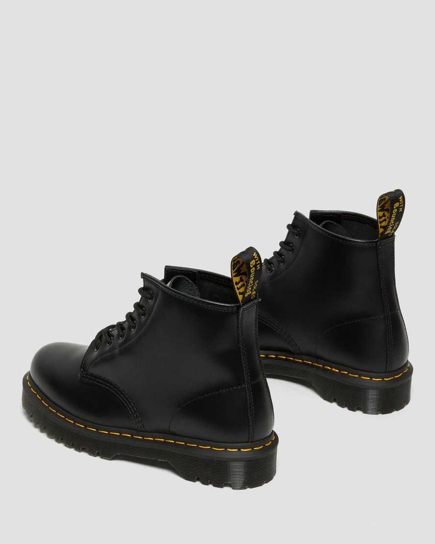 Dr Martens 101 Bex Smooth Leather Men's Ankle Boots Black Smooth Leather | EQFTHZ082