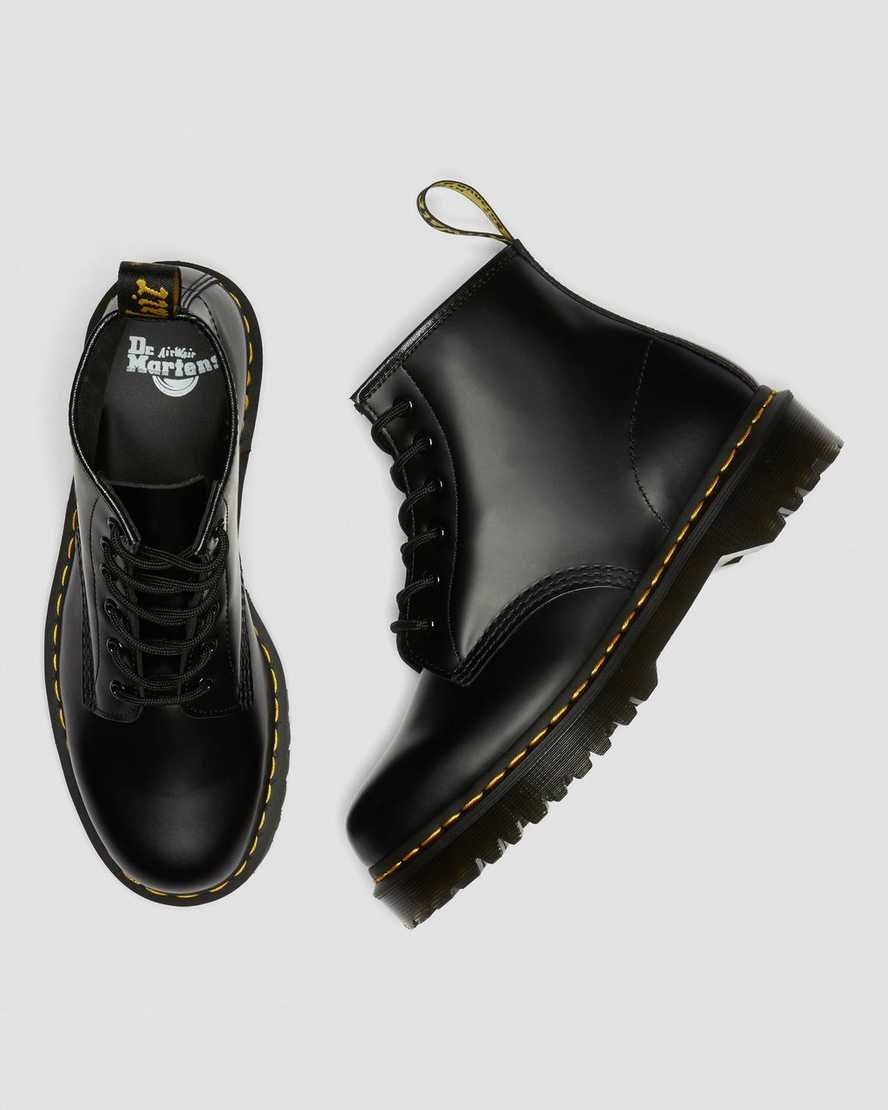 Dr Martens 101 Bex Smooth Leather Men's Ankle Boots Black Smooth Leather | EQFTHZ082