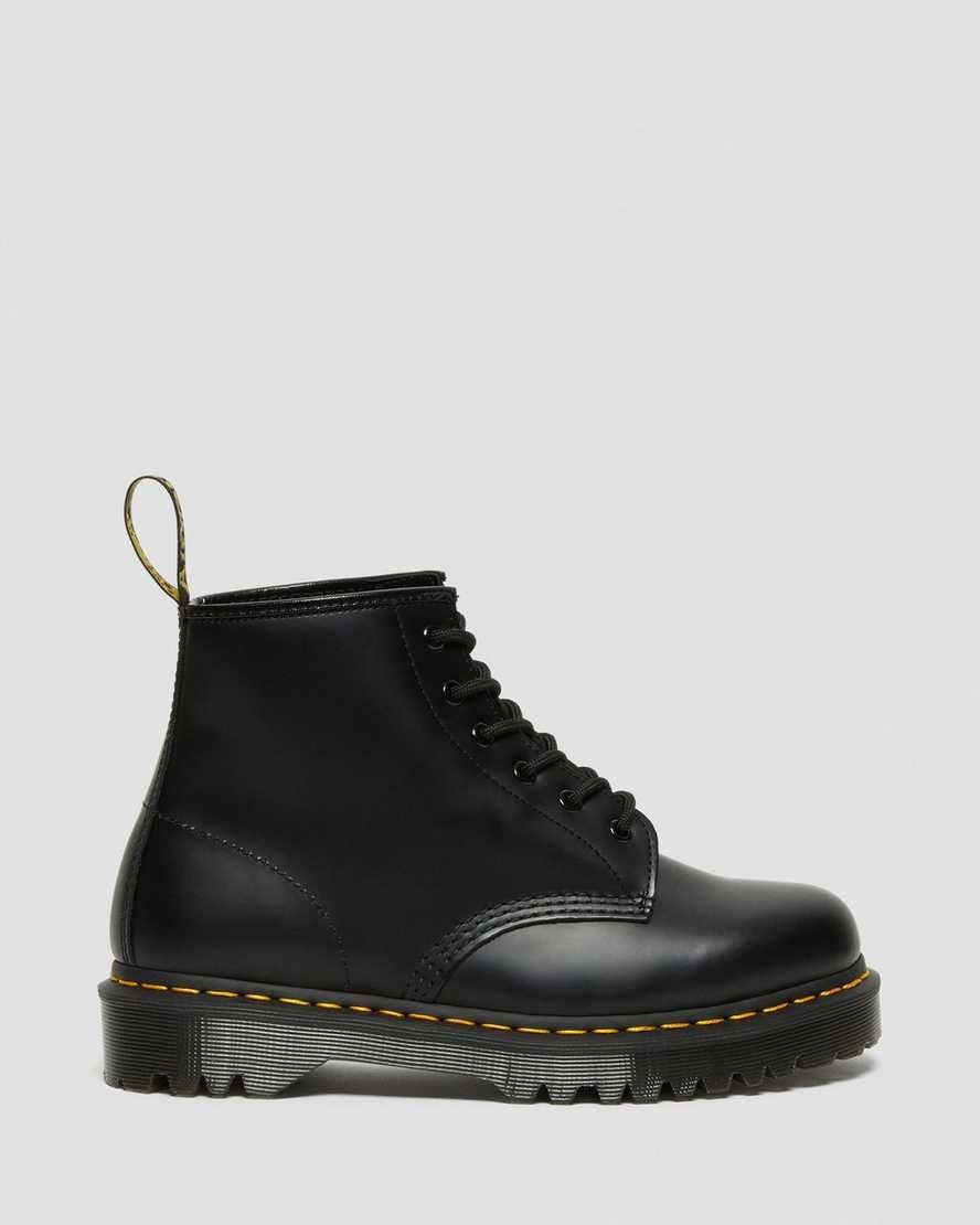 Dr Martens 101 Bex Smooth Leather Men's Ankle Boots Black Smooth Leather | EQFTHZ082