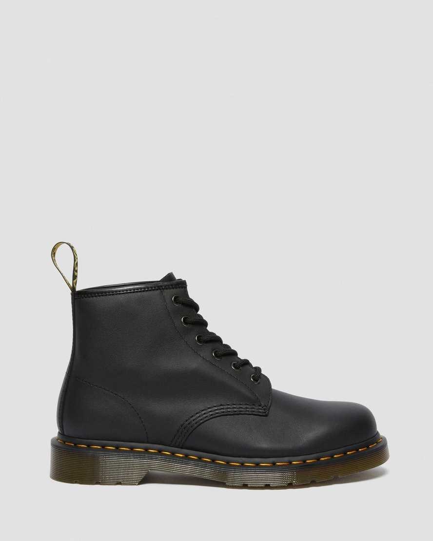 Dr Martens 101 Leather Men's Ankle Boots Black Nappa | UAIXGM863