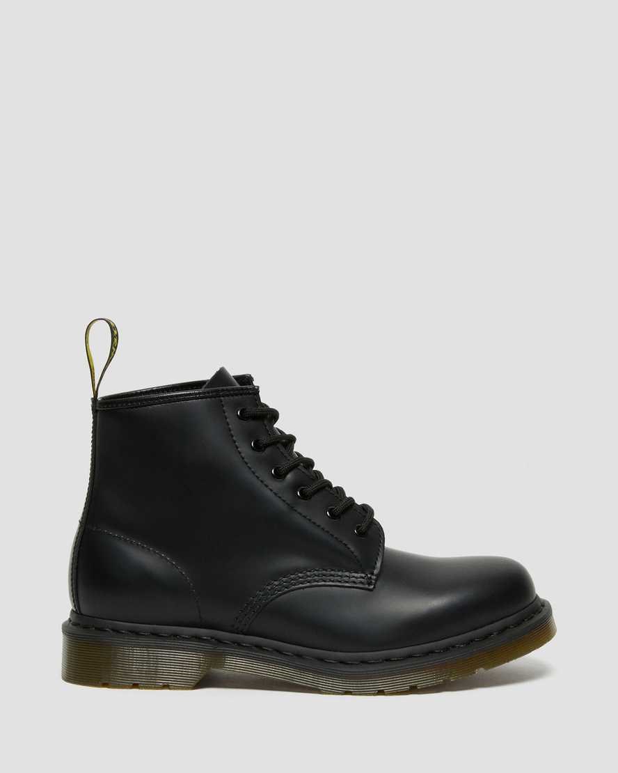 Dr Martens 101 Smooth Leather Men's Ankle Boots Black Smooth Leather | IXQRSL739