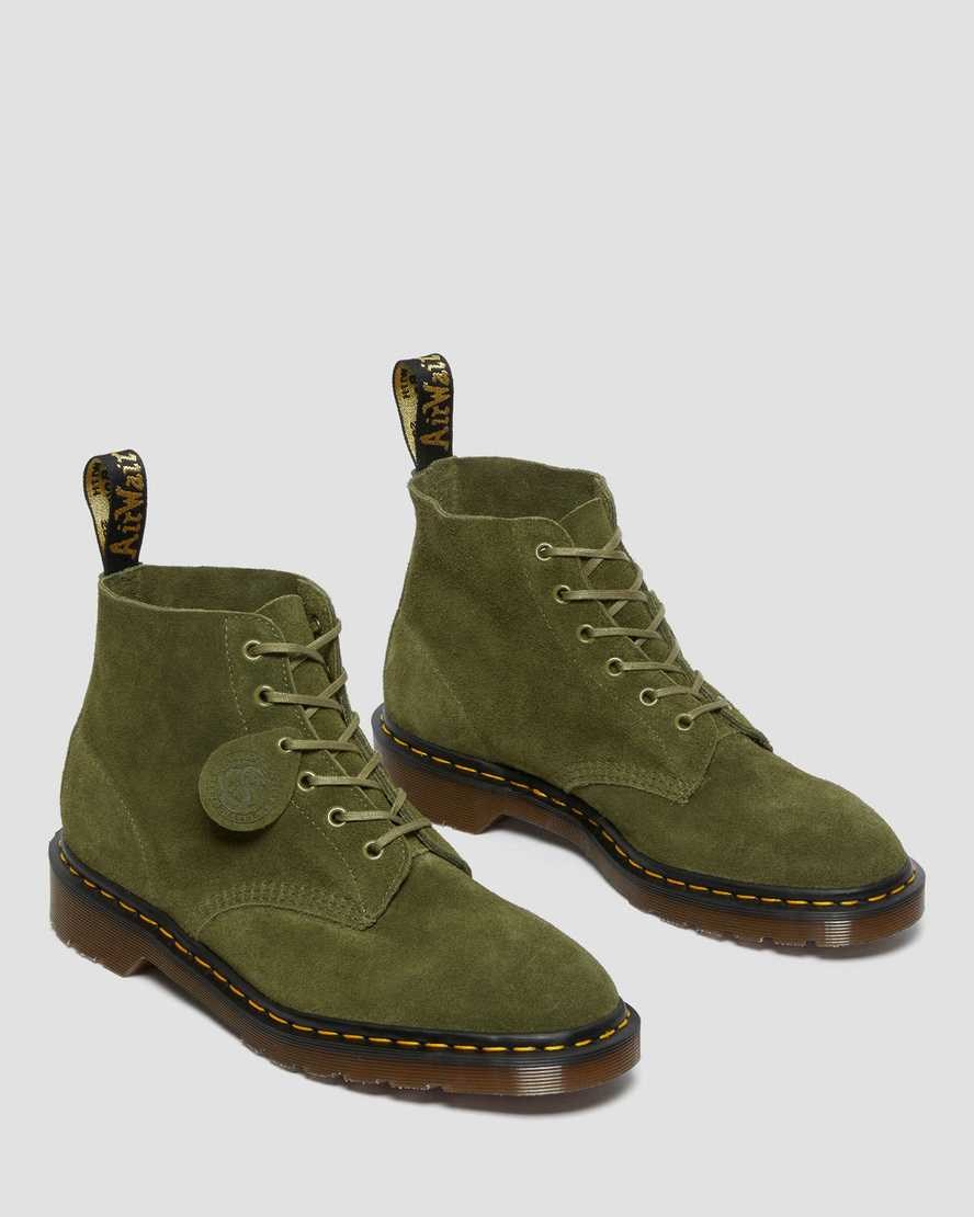 Dr Martens 101 Suede Men's Ankle Boots Green Desert Oasis Suede | VIBFHO638