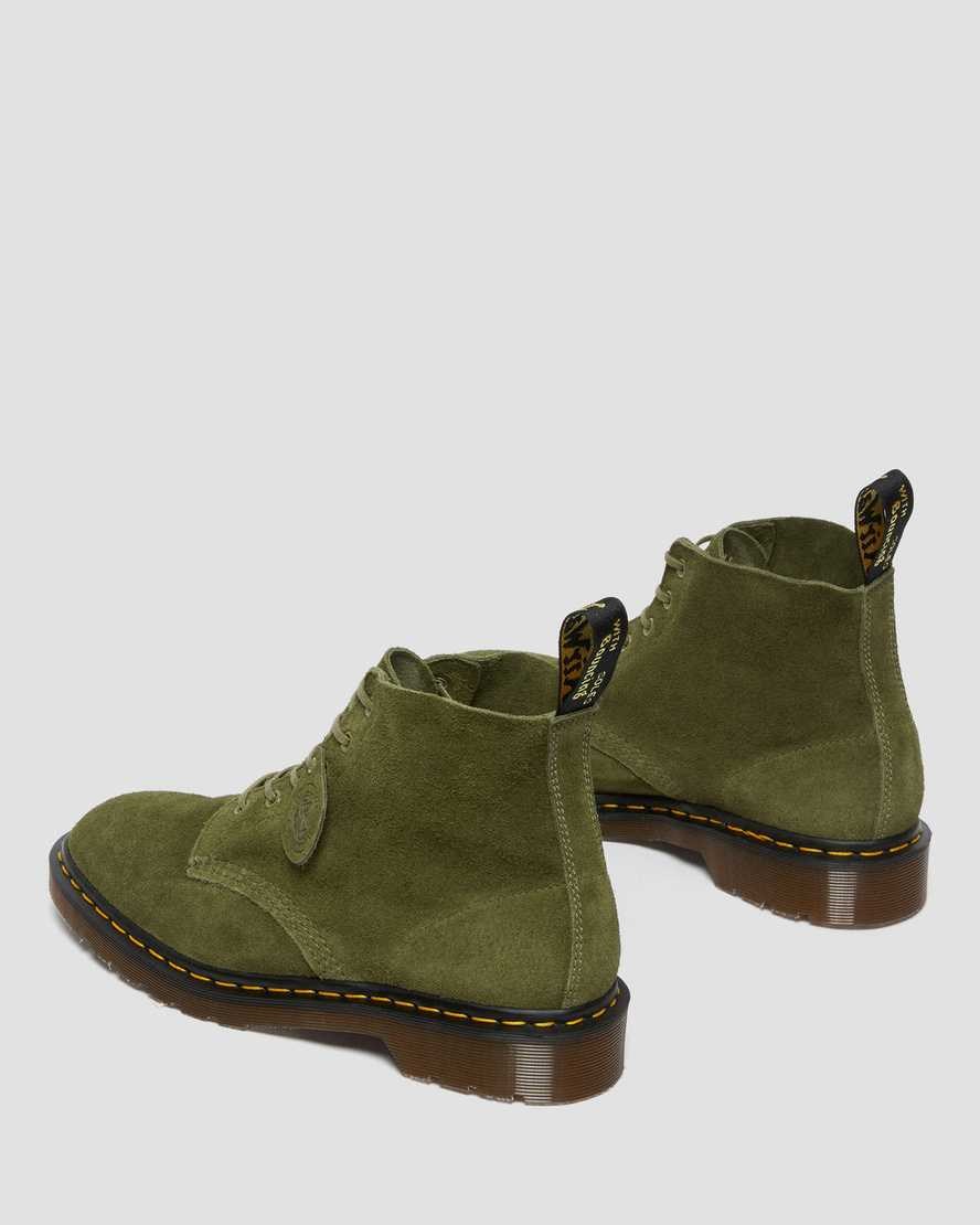 Dr Martens 101 Suede Men's Ankle Boots Green Desert Oasis Suede | VIBFHO638