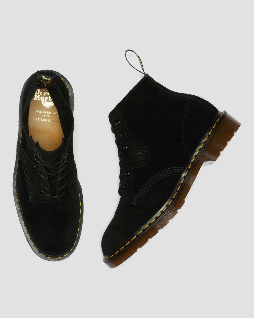 Dr Martens 101 Suede Women's Lace Up Boots Black Desert Oasis Suede | JXTNCZ843