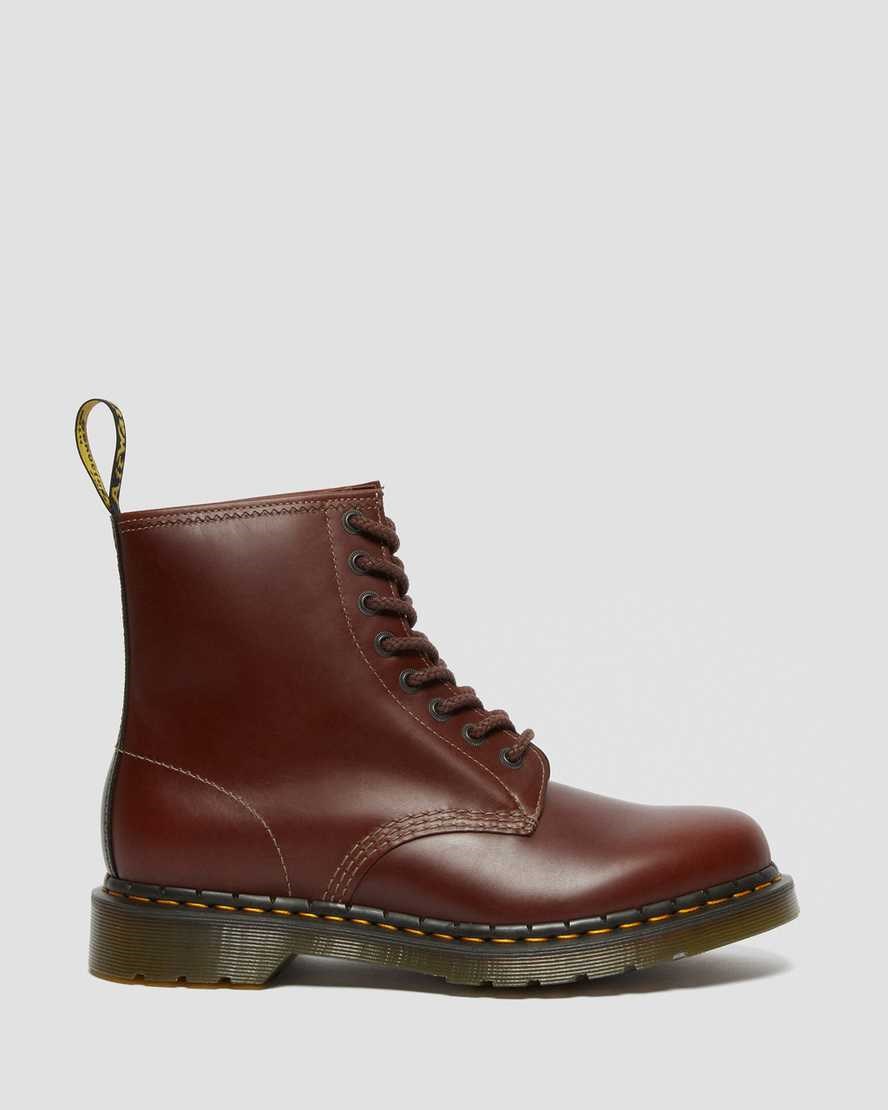 Dr Martens 1460 Abruzzo Leather Men's Ankle Boots Brown Black | IFWLQN826