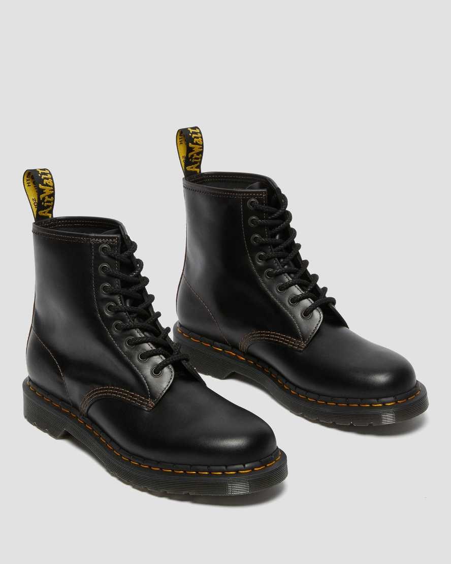 Dr Martens 1460 Abruzzo Leather Men's Ankle Boots Black Brown | JALTDQ732