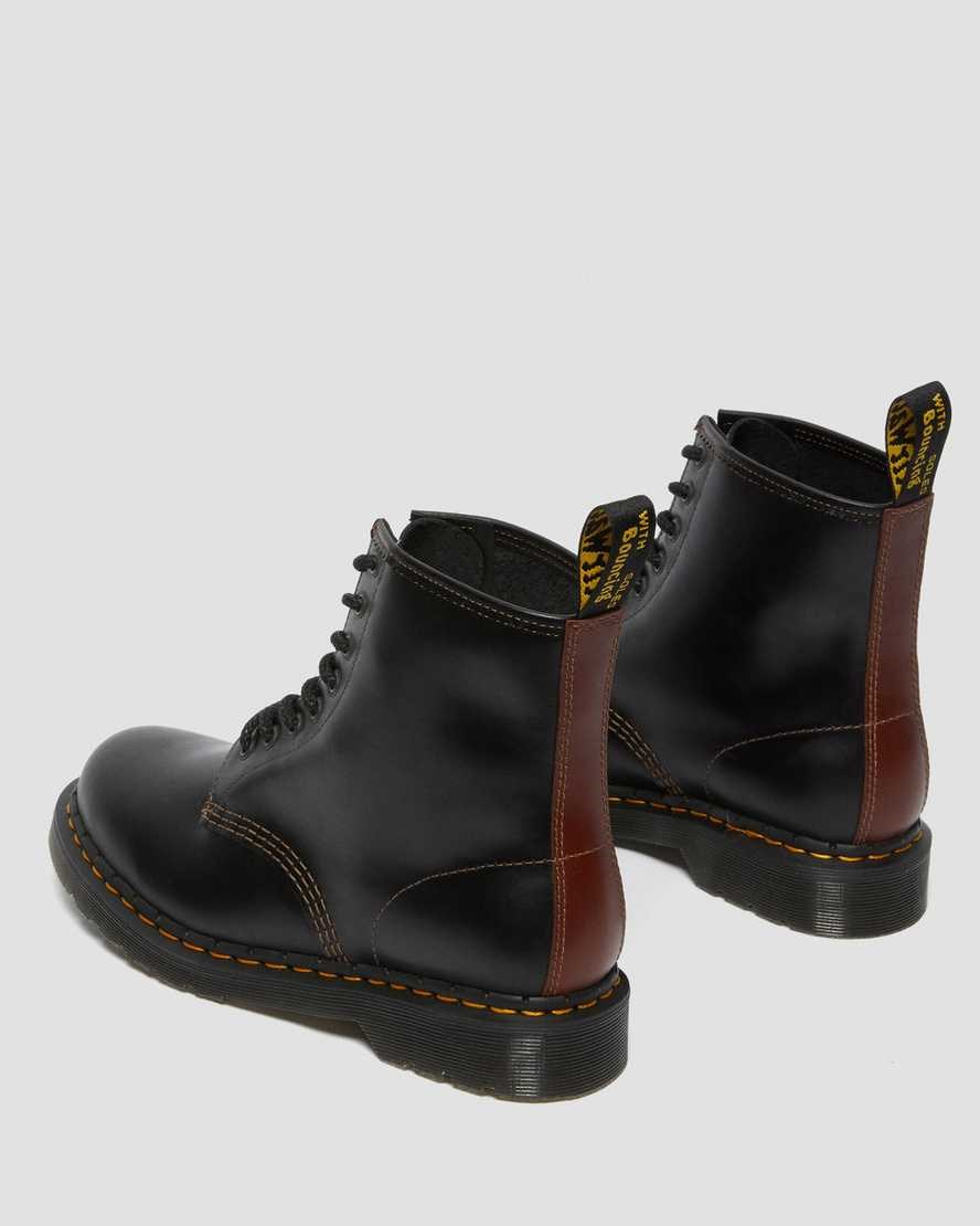 Dr Martens 1460 Abruzzo Leather Men's Ankle Boots Black Brown | JALTDQ732