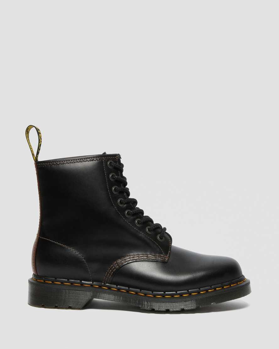 Dr Martens 1460 Abruzzo Leather Men's Ankle Boots Black Brown | JALTDQ732