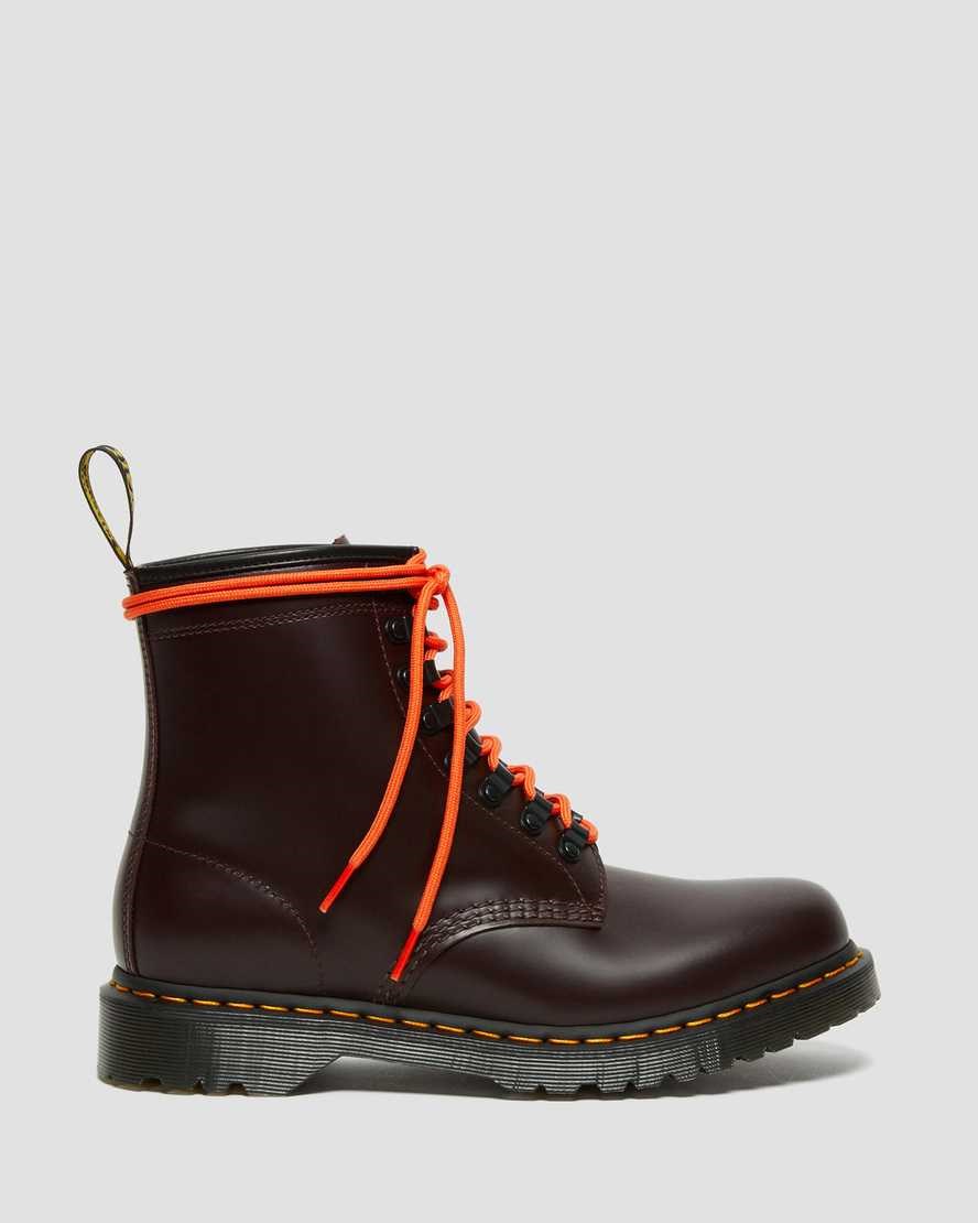 Dr Martens 1460 Ben Smooth Leather Men's Ankle Boots Red Smooth Leather | BISNLU304