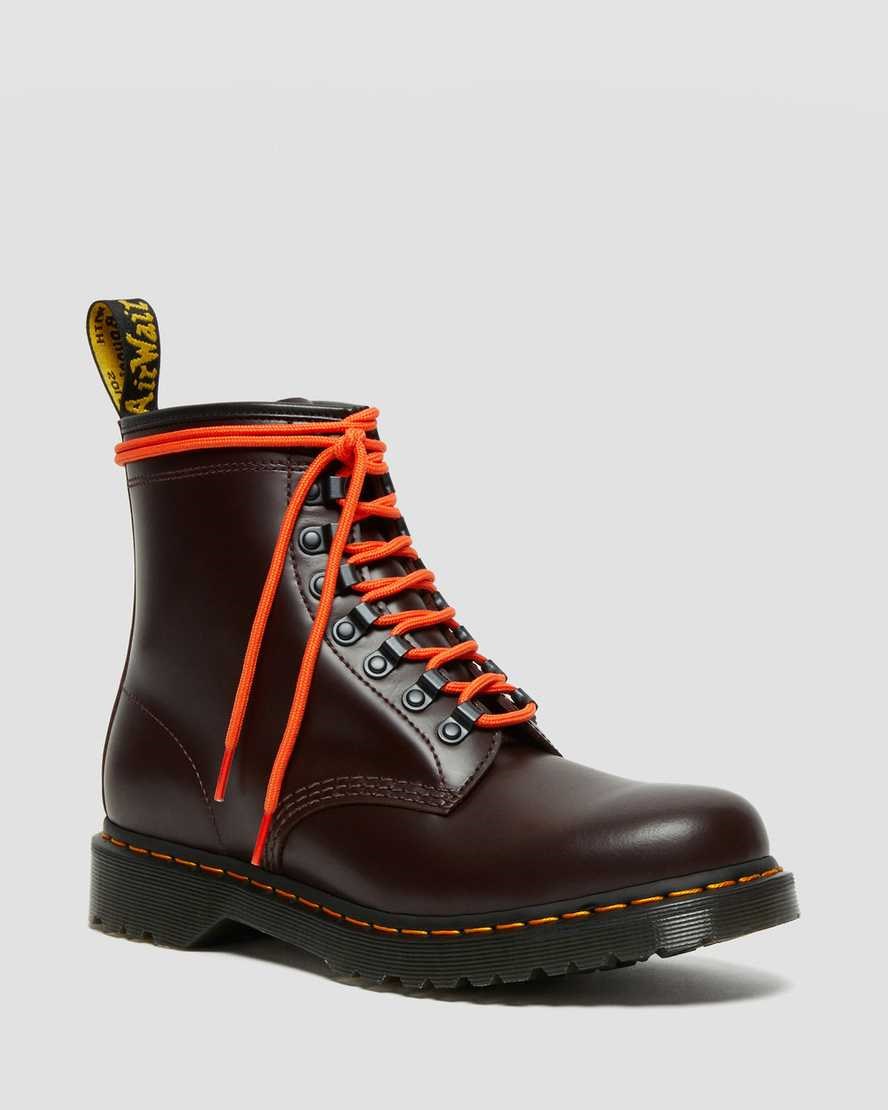 Dr Martens 1460 Ben Smooth Leather Men\'s Ankle Boots Red Smooth Leather | BISNLU304