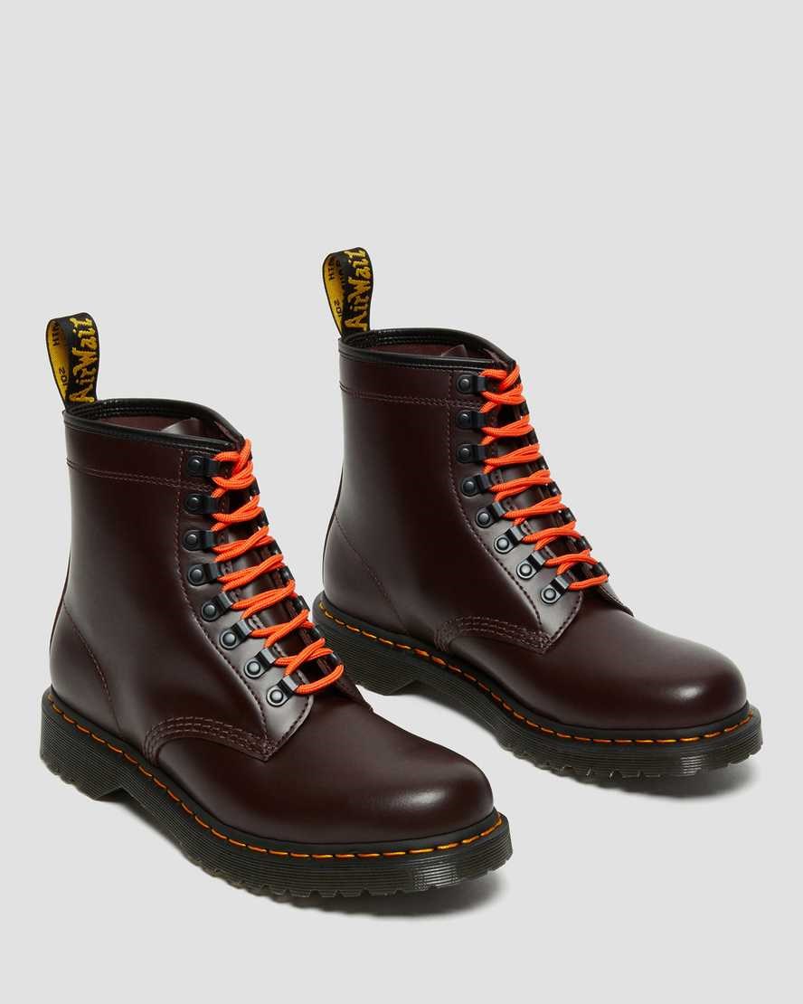 Dr Martens 1460 Ben Smooth Leather Women's Lace Up Boots Red Smooth Leather | QHVYZR475